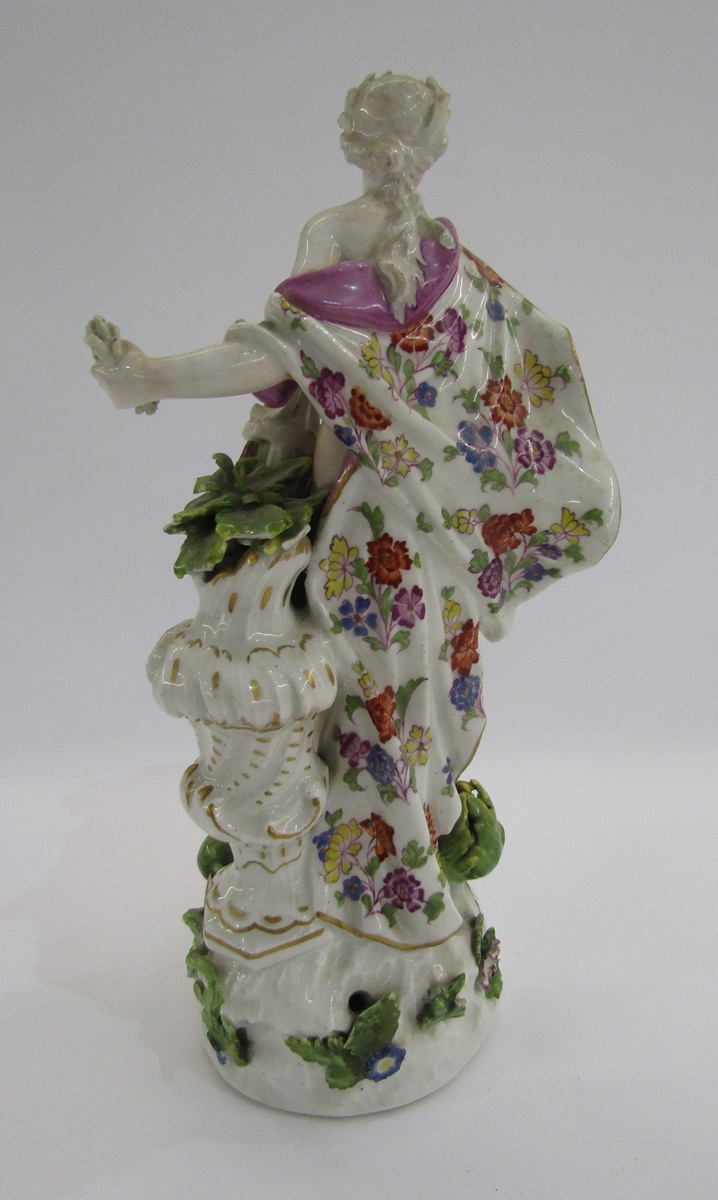 Meissen allegorical figure of Summer from the Seasons, circa 1750, blue crossed swords mark, after - Image 2 of 3