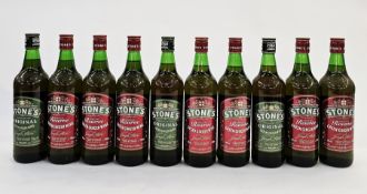 Seven bottles of Stone's Special Reserve Green Ginger Wine 18% vol 700ml, together with three
