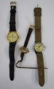 Lady's 9ct gold watch, the dial with Arabic numerals within a circular case, a gentleman's Rotary