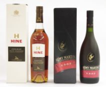 H by Hine Petite Champagne Cognac 40% vol 70cl, together with a Remy Martin Fine Champagne Cognac