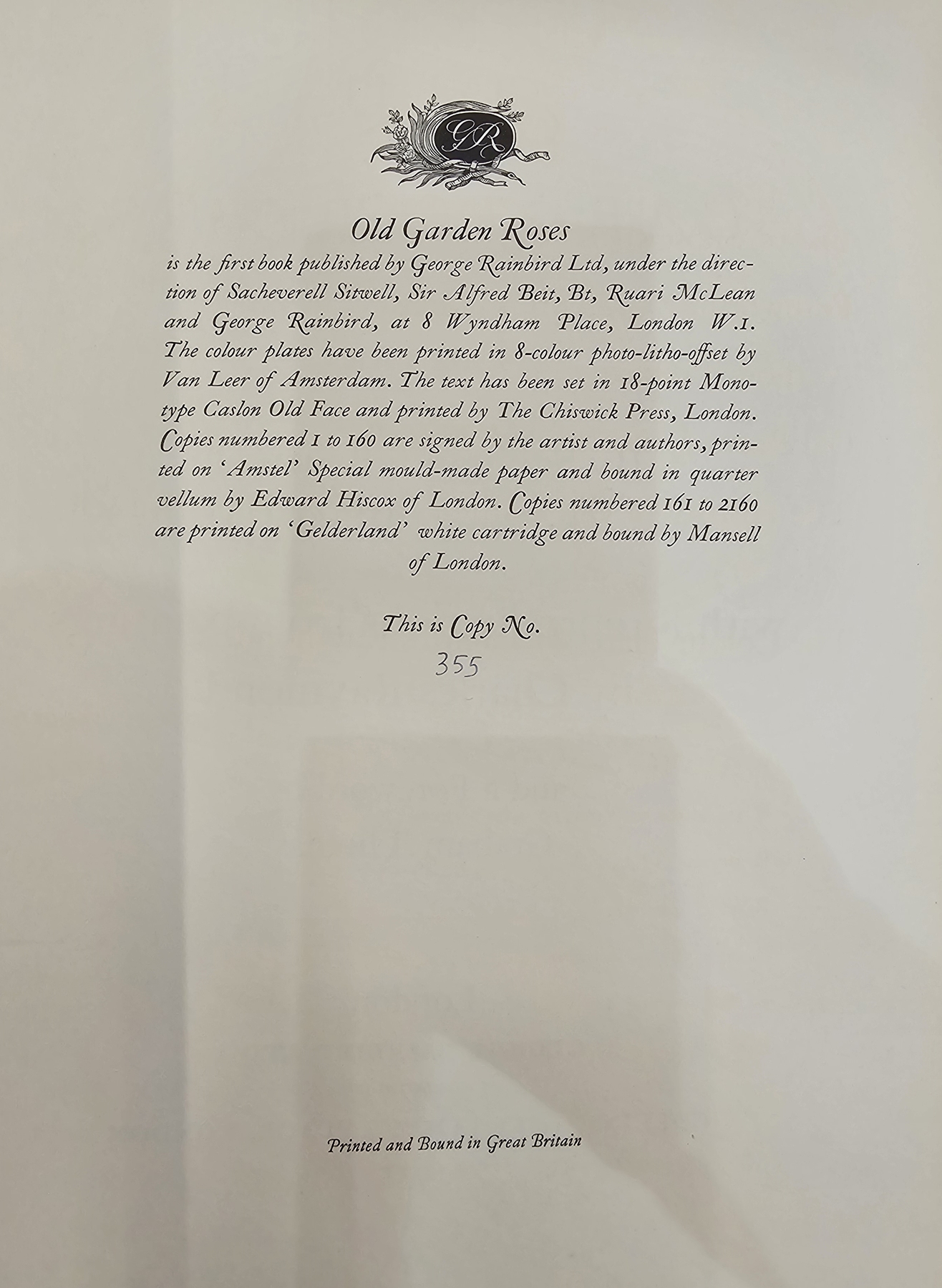 Sitwell, Sacheverell and Russell, James, "Old Garden Roses Part One", with 8 reproductions from - Image 18 of 40
