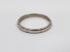 Platinum wedding band, stamped Platinum, 3.1 grams, size O 1/2