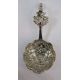 Seven sterling handled knives, floral and scroll decorated, and continental silver small caddy spoon - Image 3 of 3