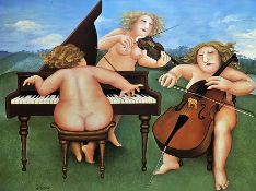 Beryl Cook (1926-2008)  Coloured print 'Meadow Suite', published by the Alhambra Gallery