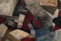 Oil painting on board. Abstract. Signed 'Milbank' bottom right. H.50 W.65cm.