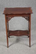 Occasional or lamp table, late 19th century Art Nouveau style. H.74 W.55 D.38cm.