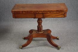 Card table, Regency mahogany with foldover action. H.71 W.91 D.92cm. (ext)