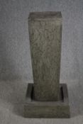 A fibreglass water fountain complete with its pump. H.106cm.