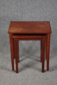 A nest of two vintage occasional tables. H.53 W.48 D.33cm. (largest)