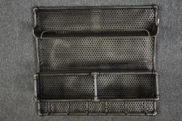 Wall shelves, contemporary industrial style metal. H.80 W.80cm.