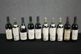 Nine bottles of Rioja and one bottle of Torres from the 70s and 80s. Includes Marqués de