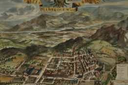 After Johannes Blaeu (1596-1673). Hand coloured 18th century edition Saint-Jean-de-Maurienne. Framed