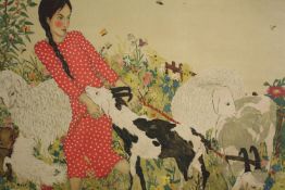 Jlse Breit. Coloured print signed in plate top right. Jlse Breit (sometimes written as Ilse) was a
