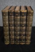 Bindings. The Works of Robert Burns edited by Charles Annandale. A five volume set. With decorated