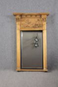 Pier mirror, Regency giltwood and Classical gesso decorated frieze. H.91 W.58cm.