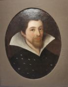 A 19th century oil on canvas portrait, Robert Devereux, 2nd Earl of Essex who was executed in the
