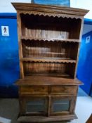 Dresser, Eastern hardwood in two sections. H.190 W.110 D.38cm.