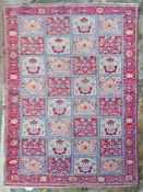 Carpet, Bachtiar with foliate panels within multiple borders. H.310 W.192cm.