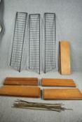 A mid century Ladderax shelving system. H.201.cm. (largest)