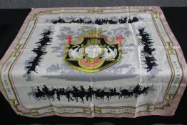 Hermes- A vintage silk scarf, Le Bois De Boulogne by Hugo Grygkar designed in 1957. Original