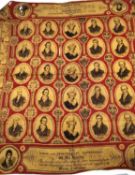 A silk commemorative scarf: To the Loyal and Independent Addressers of Her Majesty, this