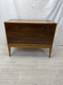 Chest of drawers, mid century teak. H.74 W.91.5 D.46cm.