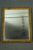 Wall mirror, contemporary giltwood frame with bevelled plate. H.117 W.95cm.