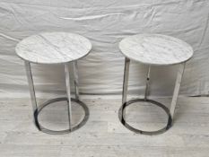 Side or lamp tables, a pair of contemporary 