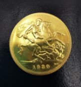 Australia, King George V, 1930 gold sovereign. 