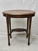 Occasional or lamp table, C.1900 oak. H.75 W.68 D.46cm.