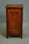 Pot cupboard, late 19th century oak. H.78 W.40 D.35cm.
