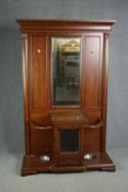 Hallstand, 19th century style walnut. H.208 W.122 D.43cm.