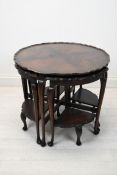 Nest of tables, Georgian style Mahogany. H.58 Dia.63cm.