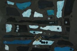 A framed and glazed abstract acrylic study, indistinctly signed. H.68 W.88cm.