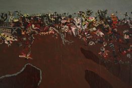 Martin Collocott (B.1945), oil on canvas, abstract composition; New Ground Uncovered, signed to