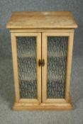 Side cabinet, C.1900 pine. H.75 W.48 D.39cm.