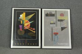 Two framed and glazed Kandinsky exhibition posters. H.101 W.70cm. (each).