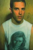 Oil on canvas, portrait study, unsigned, unframed. H.115 W.180cm.