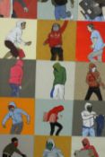 Eliza Southwood, Riot of colour, mixed media collage, framed and glazed, label to the reverse. H.