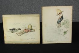 After Georges Redon (French 1869-1943): 'Ne Buvez Jamais D'eau' - 'Never Drink Water', lithograph