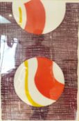 Kati Casida (b.1931) Norwegian, Coloured Lithograph, Blue Transition II. Numbered 3/5. Signed Casida