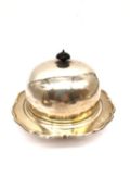 A Harrods Ltd silver covered muffin dish with scalloped edge and removable inner dish. Hallmarked: