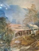 John Coulson Sammons (1817 - 1874), 19th century watercolour on paper depicting a mill house with