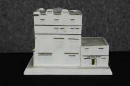 A Coalport limited edition porcelain miniature building of the Savile Row headquarters of Gieves &