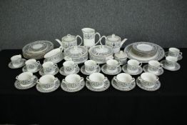 A Royal Worcester 'Padua' part dinner service. L.39 W.33cm. (largest).