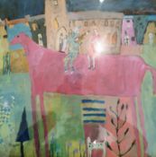 Susan Bower, ROI RBA, British (1953-), oil on board, titled 'Happy Ever After', signed and gallery
