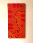 Renita Stanley, Australian, b. 1962, acrylic on canvas, 'Malilanya', signed verso and comes with