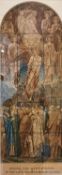 Thomas George Bowman, After Sir Edward Coley Burne-Jones, watercolour of the stained glass design