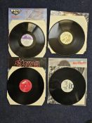 4 classic British hard rock albums - Girlschool, Bitches Sin, Saxon and Gary Moore. (4)