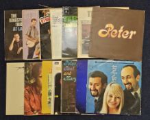 Selection of Folk and roots music including albums by Peter Paul and Mary, Herman's Hermits and